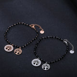 Tree Of Life Charm Bracelet Stainless Steel Pendant Beads Chain Bracelet