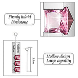 Crystal Urn Pendant Necklace Stainless Steel Keepsake Cremation Jewelry