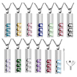 Crystal Urn Pendant Necklace Stainless Steel Keepsake Cremation Jewelry
