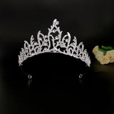 Crystal Wedding Bridal Hair Accessories Silver Queen Diadems Pearls Tiara
