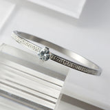 Crystal CZ Stainless Steel Bangle Bracelet Wedding Party Jewel
