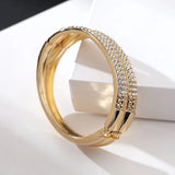 Crystal Women Bracelet Wide Hand Bangles