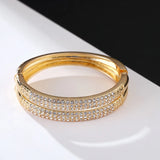 Crystal Women Bracelet Wide Hand Bangles