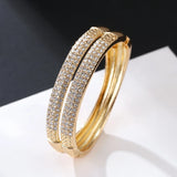 Crystal Women Bracelet Wide Hand Bangles