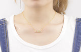 Crystal Zircon Arab Style Pendant Necklace Dainty Wedding Jewelry