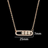 Crystal Zircon Arab Style Pendant Necklace Dainty Wedding Jewelry