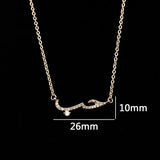 Crystal Zircon Arab Style Pendant Necklace Dainty Wedding Jewelry