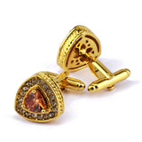 Crystal Zircon Cufflinks French Shirt Gravel Jewelry
