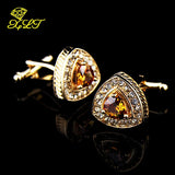 Crystal Zircon Cufflinks French Shirt Gravel Jewelry