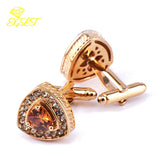 Crystal Zircon Cufflinks French Shirt Gravel Jewelry