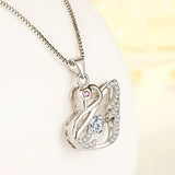 18k Rose Gold Filled Zircon Pendant Necklace for Women