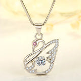 18k Rose Gold Filled Zircon Pendant Necklace for Women