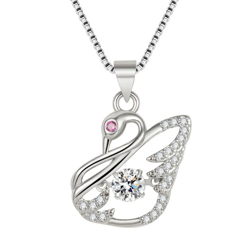 18k Rose Gold Filled Zircon Pendant Necklace for Women