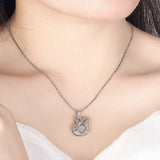 18k Rose Gold Filled Zircon Pendant Necklace for Women