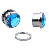 Zircon Flesh Tunnel Plug Ear Piercing Gauge Expander Jewelry Zirconia Earring