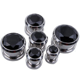 Zircon Flesh Tunnel Plug Ear Piercing Gauge Expander Jewelry Zirconia Earring