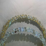 Crystal Zircon Heart Pendant Choker Necklace Wedding Jewelry Rhinestone Collar