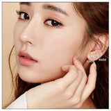 Crystal Zircon 925 Silver Stud Earrings Women's Jewelry