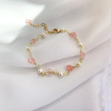 Fresh Crystal Beads Pearl Bracelet for Bestie Birthday