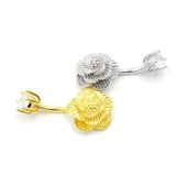 CZ Flower Belly Ring Navel Piercing 925 Silver Women Sexy Jewelry
