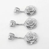 CZ Flower Belly Ring Navel Piercing 925 Silver Women Sexy Jewelry