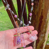 Love Potion Rose Necklace Crystal Drop Fairy Witch Core