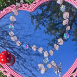 Love Potion Rose Necklace Crystal Drop Fairy Witch Core