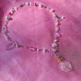 Love Potion Rose Necklace Crystal Drop Fairy Witch Core