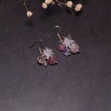 Korean Crystal Earrings & Necklace Set