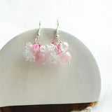 Korean Crystal Earrings & Necklace Set