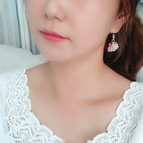 Korean Crystal Earrings & Necklace Set
