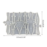 Crystal Sun Moon Sword Pendant Resin Mold for Jewelry Crafts