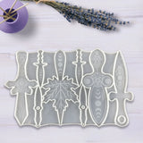 Crystal Sun Moon Sword Pendant Resin Mold for Jewelry Crafts