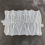 Crystal Sun Moon Sword Pendant Resin Mold for Jewelry Crafts