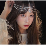 Crystal Forehead Eyebrow Pendant Headdress Bridal Head Chain