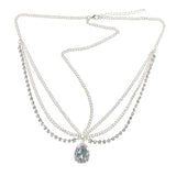 Crystal Forehead Eyebrow Pendant Headdress Bridal Head Chain
