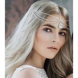 Crystal Forehead Eyebrow Pendant Headdress Bridal Head Chain