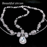Crystal Forehead Bridal Hair Chain Headdress Rhinestone Wedding Jewelry