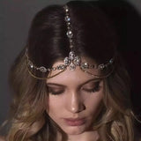 Crystal Forehead Bridal Hair Chain Headdress Rhinestone Wedding Jewelry