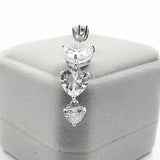 Crystal Heart Belly Button Ring 925 Silver Navel Piercing Jewelry
