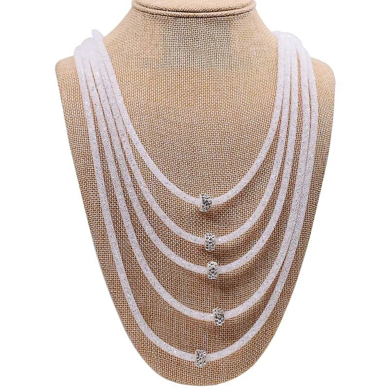Crystal Charm Statement Necklace for Women