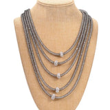 Crystal Charm Statement Necklace for Women