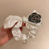 Crystal-studded Flower Bow Hair Ring Retro Hairpin Hair Accessories
