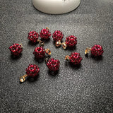 Natural Garnet Pendant - Crystal Ball Woven Pendant