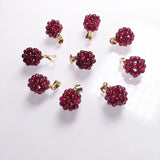 Natural Garnet Pendant - Crystal Ball Woven Pendant