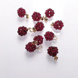 Natural Garnet Pendant - Crystal Ball Woven Pendant
