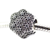 Clear CZ Charm 925 Silver Beads For Jewelry Making