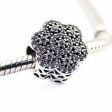 Clear CZ Charm 925 Silver Beads For Jewelry Making
