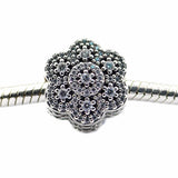 Clear CZ Charm 925 Silver Beads For Jewelry Making