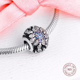 Crystal Snowflake Charms 925 Silver Beads for Bracelets